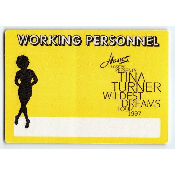 Tina Turner Wildest Dreams Backstage Pass 1997 Pop Rock Soul Original Vintage - Picture 1 of 1
